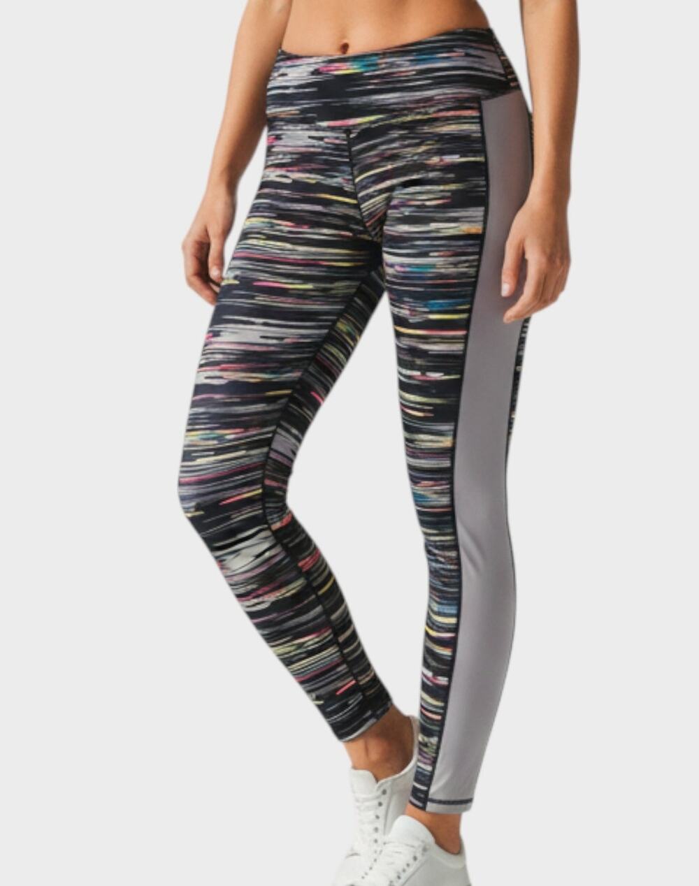 Pro Player XL Leggings Wicking Stretch Black Yellow Gray
